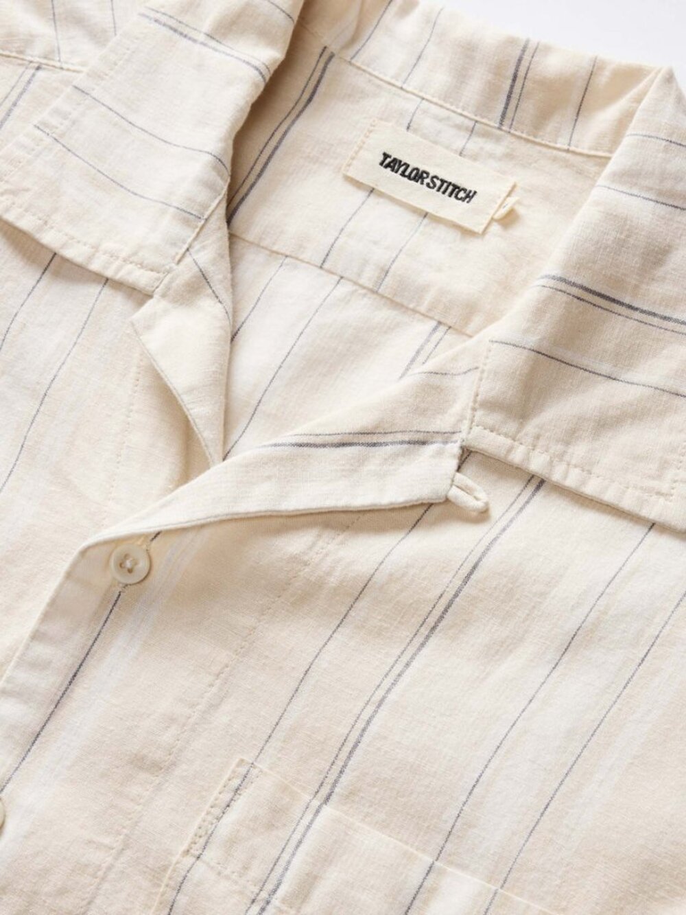 TAYLOR STITCH Men's The Short Sleeve Hawthorne Size 40/M in Fog Stripe - Picture 2 of 11